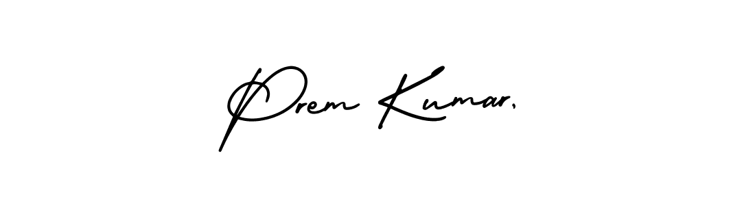 Design your own signature with our free online signature maker. With this signature software, you can create a handwritten (AmerikaSignatureDemo-Regular) signature for name Prem Kumar,. Prem Kumar, signature style 3 images and pictures png