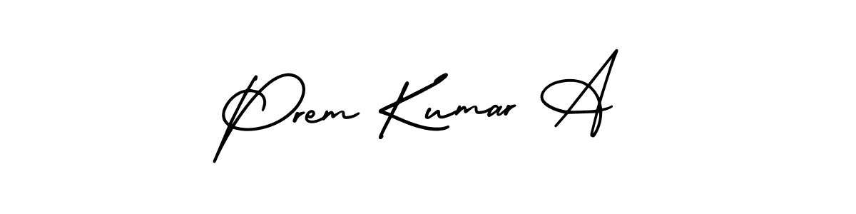 How to make Prem Kumar A name signature. Use AmerikaSignatureDemo-Regular style for creating short signs online. This is the latest handwritten sign. Prem Kumar A signature style 3 images and pictures png