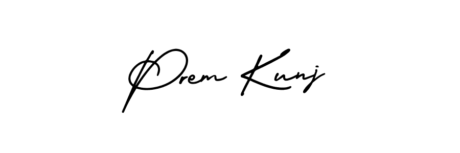 The best way (AmerikaSignatureDemo-Regular) to make a short signature is to pick only two or three words in your name. The name Prem Kunj include a total of six letters. For converting this name. Prem Kunj signature style 3 images and pictures png