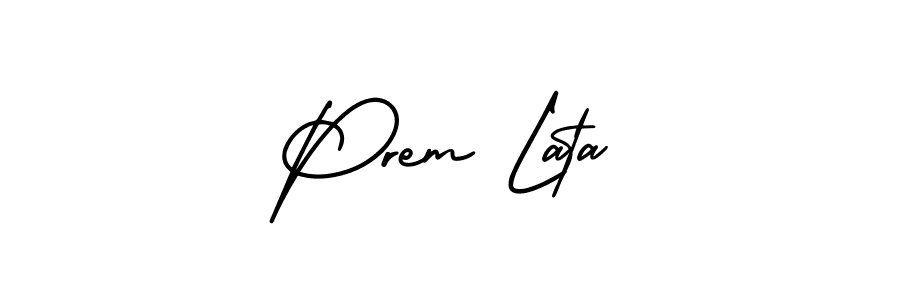 It looks lik you need a new signature style for name Prem Lata. Design unique handwritten (AmerikaSignatureDemo-Regular) signature with our free signature maker in just a few clicks. Prem Lata signature style 3 images and pictures png