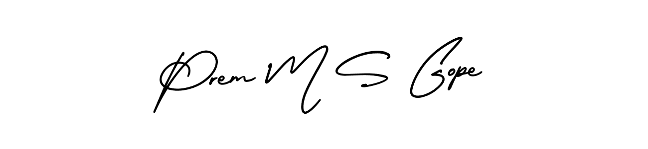 Make a beautiful signature design for name Prem M S Gope. Use this online signature maker to create a handwritten signature for free. Prem M S Gope signature style 3 images and pictures png