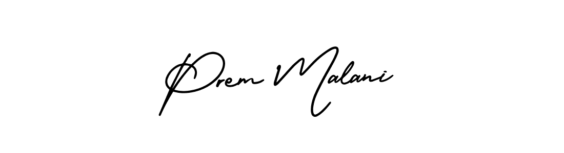 Use a signature maker to create a handwritten signature online. With this signature software, you can design (AmerikaSignatureDemo-Regular) your own signature for name Prem Malani. Prem Malani signature style 3 images and pictures png