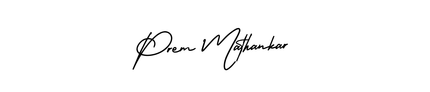 Design your own signature with our free online signature maker. With this signature software, you can create a handwritten (AmerikaSignatureDemo-Regular) signature for name Prem Mathankar. Prem Mathankar signature style 3 images and pictures png