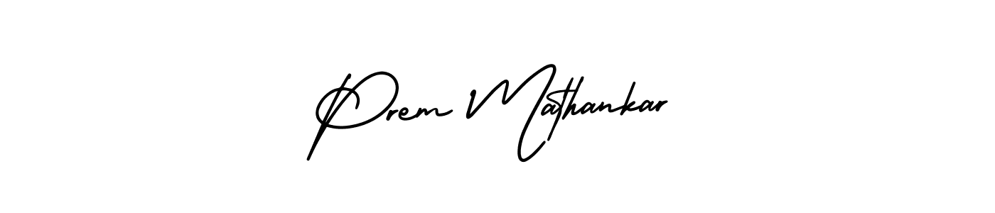 Design your own signature with our free online signature maker. With this signature software, you can create a handwritten (AmerikaSignatureDemo-Regular) signature for name Prem Mathankar. Prem Mathankar signature style 3 images and pictures png