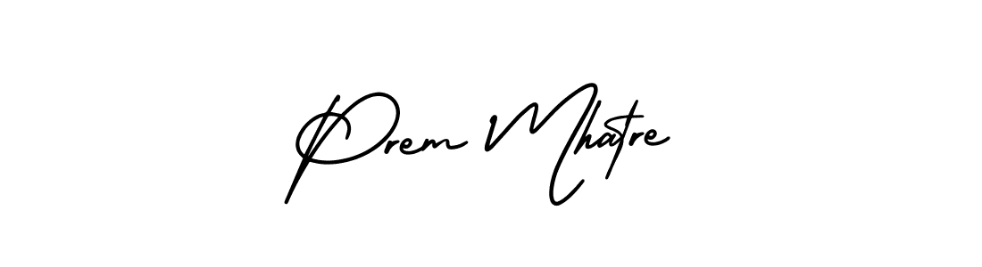 This is the best signature style for the Prem Mhatre name. Also you like these signature font (AmerikaSignatureDemo-Regular). Mix name signature. Prem Mhatre signature style 3 images and pictures png