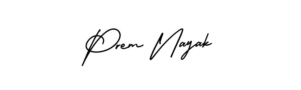 You should practise on your own different ways (AmerikaSignatureDemo-Regular) to write your name (Prem Nayak) in signature. don't let someone else do it for you. Prem Nayak signature style 3 images and pictures png