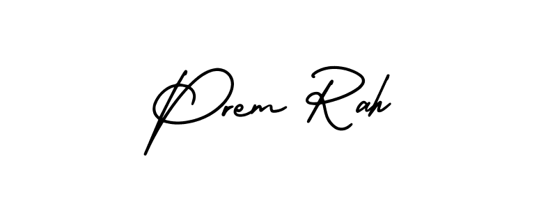 The best way (AmerikaSignatureDemo-Regular) to make a short signature is to pick only two or three words in your name. The name Prem Rah include a total of six letters. For converting this name. Prem Rah signature style 3 images and pictures png