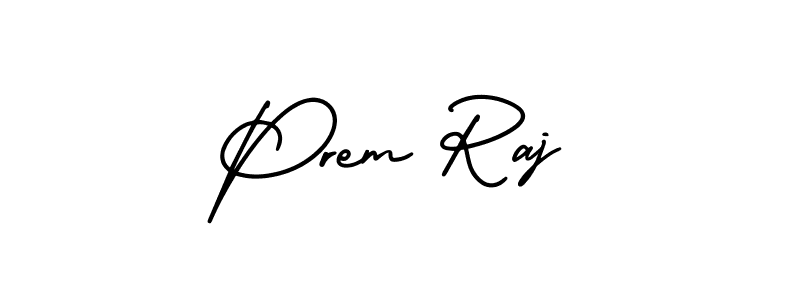 You should practise on your own different ways (AmerikaSignatureDemo-Regular) to write your name (Prem Raj) in signature. don't let someone else do it for you. Prem Raj signature style 3 images and pictures png
