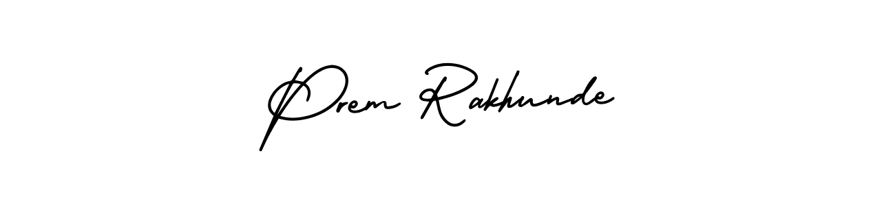 Design your own signature with our free online signature maker. With this signature software, you can create a handwritten (AmerikaSignatureDemo-Regular) signature for name Prem Rakhunde. Prem Rakhunde signature style 3 images and pictures png