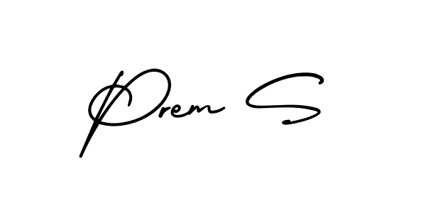 The best way (AmerikaSignatureDemo-Regular) to make a short signature is to pick only two or three words in your name. The name Prem S include a total of six letters. For converting this name. Prem S signature style 3 images and pictures png