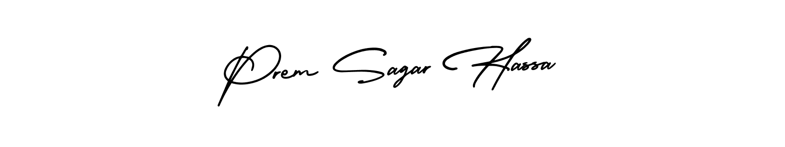 Prem Sagar Hassa stylish signature style. Best Handwritten Sign (AmerikaSignatureDemo-Regular) for my name. Handwritten Signature Collection Ideas for my name Prem Sagar Hassa. Prem Sagar Hassa signature style 3 images and pictures png