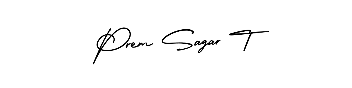 if you are searching for the best signature style for your name Prem Sagar T. so please give up your signature search. here we have designed multiple signature styles  using AmerikaSignatureDemo-Regular. Prem Sagar T signature style 3 images and pictures png