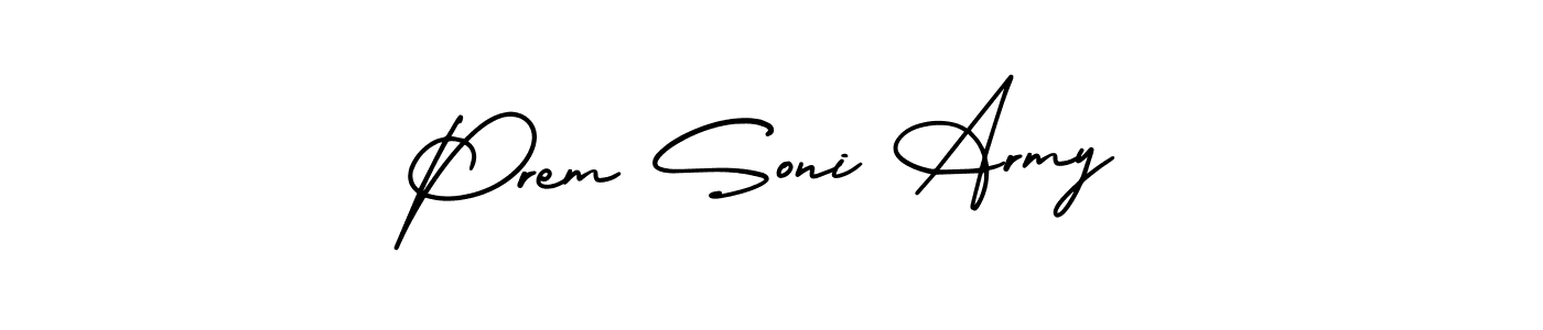 if you are searching for the best signature style for your name Prem Soni Army. so please give up your signature search. here we have designed multiple signature styles  using AmerikaSignatureDemo-Regular. Prem Soni Army signature style 3 images and pictures png