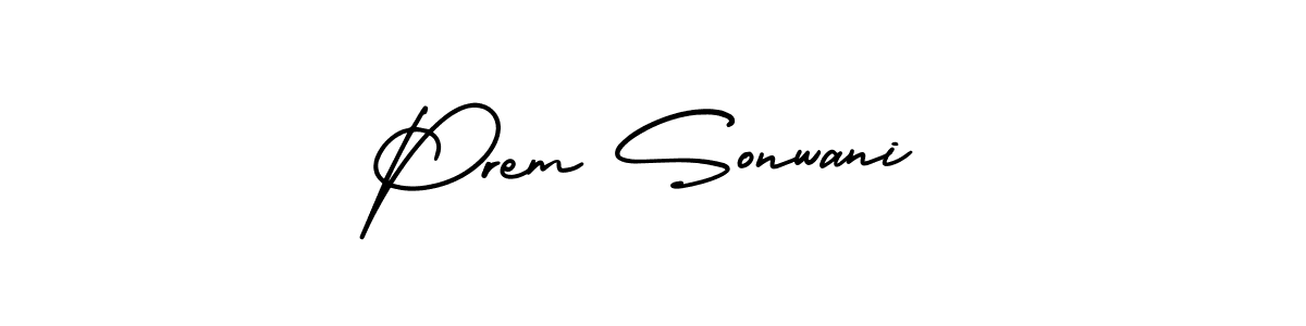 Make a beautiful signature design for name Prem Sonwani. With this signature (AmerikaSignatureDemo-Regular) style, you can create a handwritten signature for free. Prem Sonwani signature style 3 images and pictures png