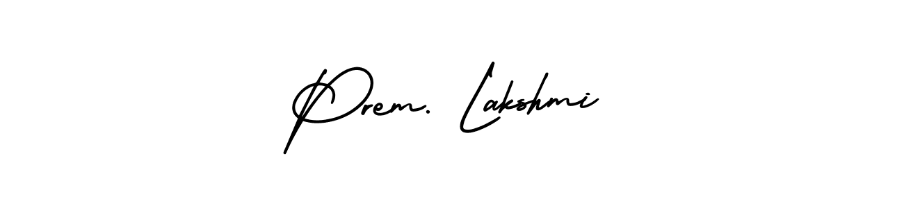 How to make Prem. Lakshmi name signature. Use AmerikaSignatureDemo-Regular style for creating short signs online. This is the latest handwritten sign. Prem. Lakshmi signature style 3 images and pictures png