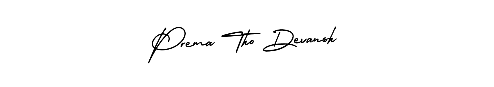 Make a short Prema Tho Devansh signature style. Manage your documents anywhere anytime using AmerikaSignatureDemo-Regular. Create and add eSignatures, submit forms, share and send files easily. Prema Tho Devansh signature style 3 images and pictures png