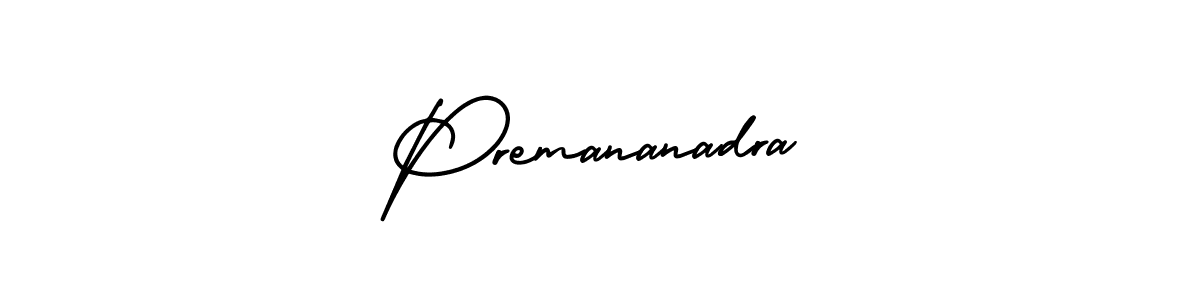 You should practise on your own different ways (AmerikaSignatureDemo-Regular) to write your name (Premananadra) in signature. don't let someone else do it for you. Premananadra signature style 3 images and pictures png