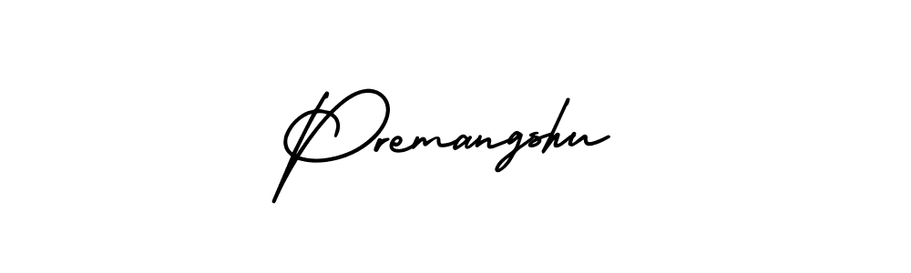 How to make Premangshu name signature. Use AmerikaSignatureDemo-Regular style for creating short signs online. This is the latest handwritten sign. Premangshu signature style 3 images and pictures png