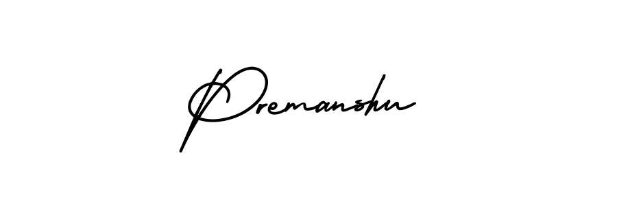 Make a beautiful signature design for name Premanshu. Use this online signature maker to create a handwritten signature for free. Premanshu signature style 3 images and pictures png