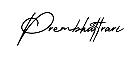 Designed for modern professionals: Prembhattrari name signature crafted with AmerikaSignatureDemo-Regular script. Ready for digital PDF workflows. Prembhattrari signature style 3 images and pictures png