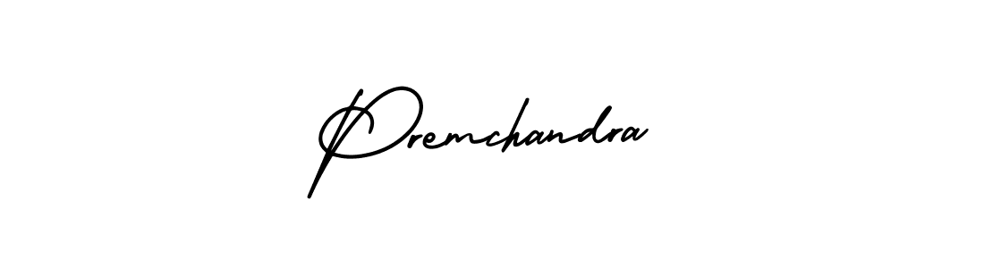 Use a signature maker to create a handwritten signature online. With this signature software, you can design (AmerikaSignatureDemo-Regular) your own signature for name Premchandra. Premchandra signature style 3 images and pictures png
