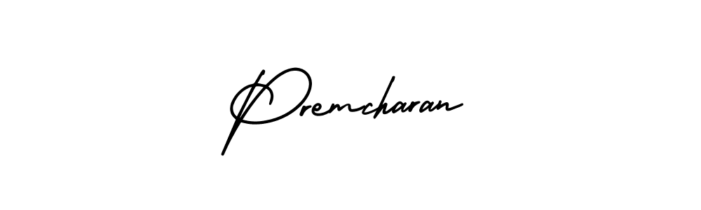 Make a beautiful signature design for name Premcharan. With this signature (AmerikaSignatureDemo-Regular) style, you can create a handwritten signature for free. Premcharan signature style 3 images and pictures png
