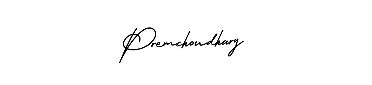 This is the best signature style for the Premchoudhary name. Also you like these signature font (AmerikaSignatureDemo-Regular). Mix name signature. Premchoudhary signature style 3 images and pictures png