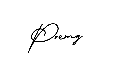 It looks lik you need a new signature style for name Premg. Design unique handwritten (AmerikaSignatureDemo-Regular) signature with our free signature maker in just a few clicks. Premg signature style 3 images and pictures png
