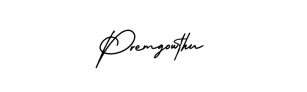 It looks lik you need a new signature style for name Premgowthu. Design unique handwritten (AmerikaSignatureDemo-Regular) signature with our free signature maker in just a few clicks. Premgowthu signature style 3 images and pictures png