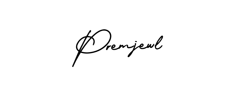 AmerikaSignatureDemo-Regular is a professional signature style that is perfect for those who want to add a touch of class to their signature. It is also a great choice for those who want to make their signature more unique. Get Premjewl name to fancy signature for free. Premjewl signature style 3 images and pictures png