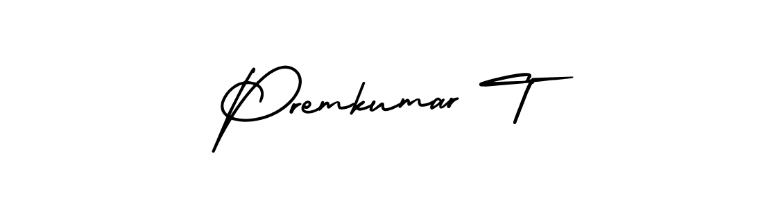 Make a beautiful signature design for name Premkumar T. With this signature (AmerikaSignatureDemo-Regular) style, you can create a handwritten signature for free. Premkumar T signature style 3 images and pictures png