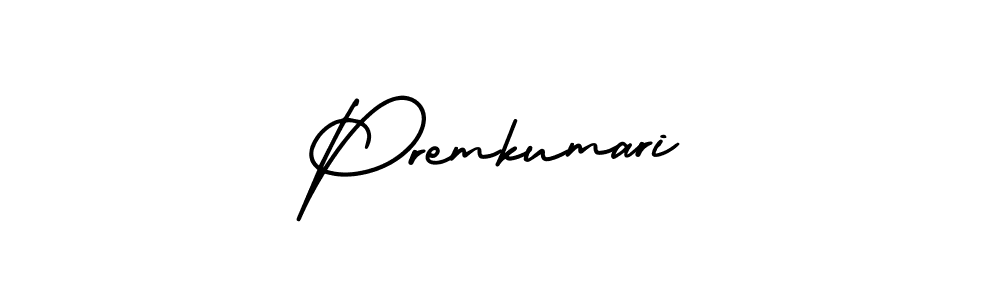 Create a beautiful signature design for name Premkumari. With this signature (AmerikaSignatureDemo-Regular) fonts, you can make a handwritten signature for free. Premkumari signature style 3 images and pictures png