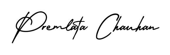 Express your personality with a custom Premlata Chauhan signature crafted with AmerikaSignatureDemo-Regular typography. Free transparent PNG download available. Premlata Chauhan signature style 3 images and pictures png