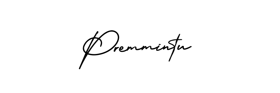 It looks lik you need a new signature style for name Premmintu. Design unique handwritten (AmerikaSignatureDemo-Regular) signature with our free signature maker in just a few clicks. Premmintu signature style 3 images and pictures png