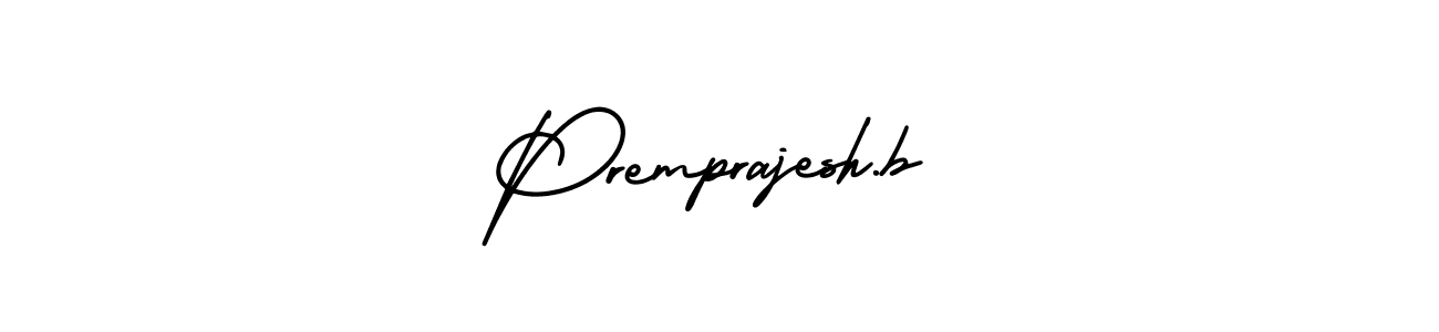 Make a beautiful signature design for name Premprajesh.b. With this signature (AmerikaSignatureDemo-Regular) style, you can create a handwritten signature for free. Premprajesh.b signature style 3 images and pictures png