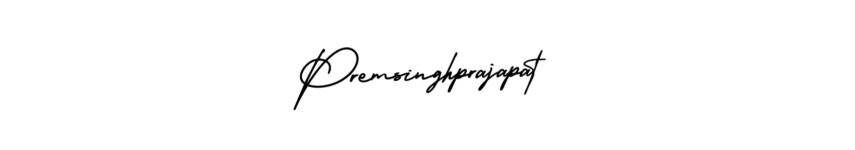 The best way (AmerikaSignatureDemo-Regular) to make a short signature is to pick only two or three words in your name. The name Premsinghprajapat include a total of six letters. For converting this name. Premsinghprajapat signature style 3 images and pictures png