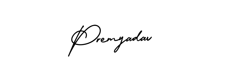 How to make Premyadav signature? AmerikaSignatureDemo-Regular is a professional autograph style. Create handwritten signature for Premyadav name. Premyadav signature style 3 images and pictures png