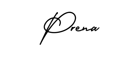 Make your name Prena memorable on every contract using AmerikaSignatureDemo-Regular autograph style. Instant transparent background export available. Prena signature style 3 images and pictures png