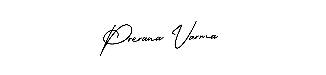 How to make Prerana Varma name signature. Use AmerikaSignatureDemo-Regular style for creating short signs online. This is the latest handwritten sign. Prerana Varma signature style 3 images and pictures png