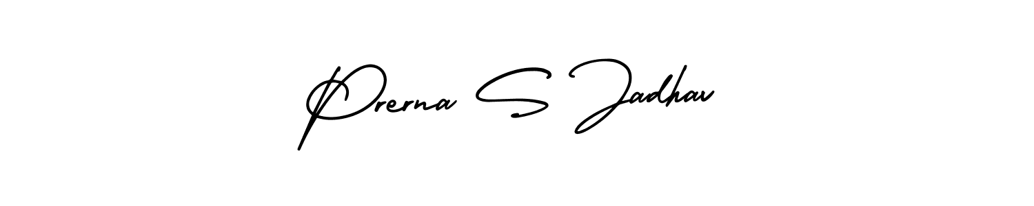 Similarly AmerikaSignatureDemo-Regular is the best handwritten signature design. Signature creator online .You can use it as an online autograph creator for name Prerna S Jadhav. Prerna S Jadhav signature style 3 images and pictures png