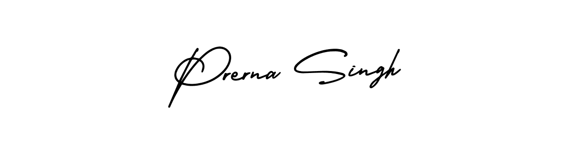 Make a beautiful signature design for name Prerna Singh. With this signature (AmerikaSignatureDemo-Regular) style, you can create a handwritten signature for free. Prerna Singh signature style 3 images and pictures png