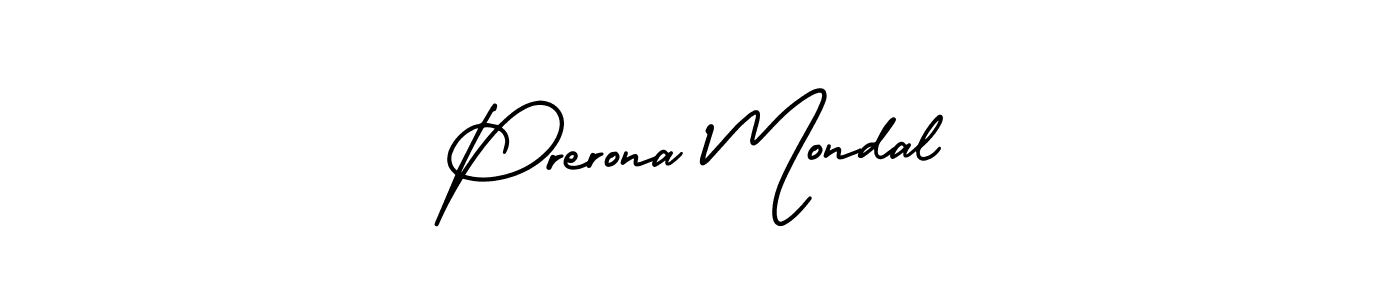How to Draw Prerona Mondal signature style? AmerikaSignatureDemo-Regular is a latest design signature styles for name Prerona Mondal. Prerona Mondal signature style 3 images and pictures png