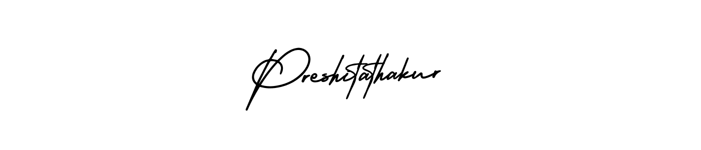 Make a short Preshitathakur signature style. Manage your documents anywhere anytime using AmerikaSignatureDemo-Regular. Create and add eSignatures, submit forms, share and send files easily. Preshitathakur signature style 3 images and pictures png