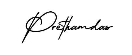 This is the best signature style for the Prethamdas name. Also you like these signature font (AmerikaSignatureDemo-Regular). Mix name signature. Prethamdas signature style 3 images and pictures png