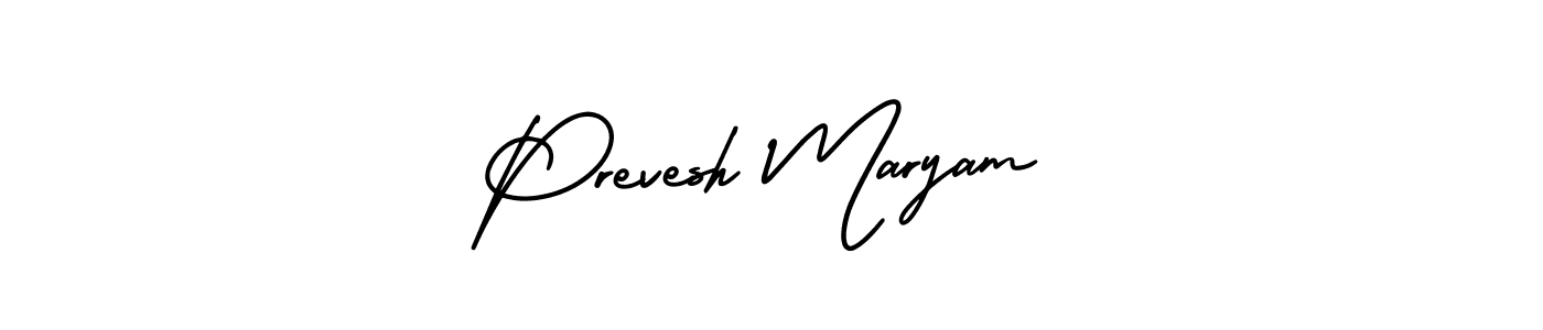 It looks lik you need a new signature style for name Prevesh Maryam. Design unique handwritten (AmerikaSignatureDemo-Regular) signature with our free signature maker in just a few clicks. Prevesh Maryam signature style 3 images and pictures png