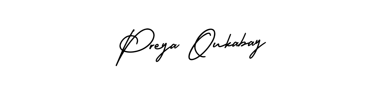 AmerikaSignatureDemo-Regular is a professional signature style that is perfect for those who want to add a touch of class to their signature. It is also a great choice for those who want to make their signature more unique. Get Preya Oukabay name to fancy signature for free. Preya Oukabay signature style 3 images and pictures png