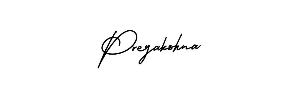 Design your own signature with our free online signature maker. With this signature software, you can create a handwritten (AmerikaSignatureDemo-Regular) signature for name Preyakshna. Preyakshna signature style 3 images and pictures png