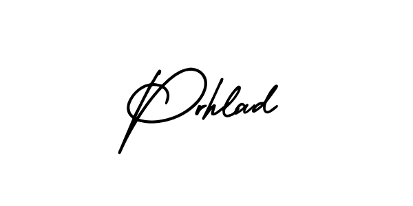 How to make Prhlad name signature. Use AmerikaSignatureDemo-Regular style for creating short signs online. This is the latest handwritten sign. Prhlad signature style 3 images and pictures png