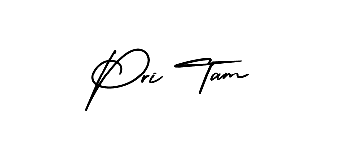 Also You can easily find your signature by using the search form. We will create Pri Tam name handwritten signature images for you free of cost using AmerikaSignatureDemo-Regular sign style. Pri Tam signature style 3 images and pictures png