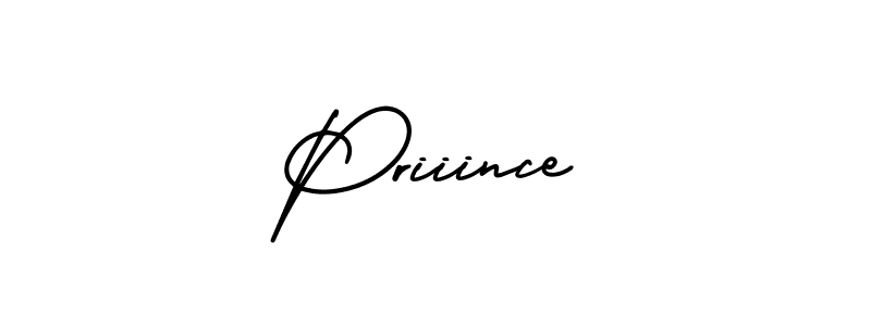 How to make Priiince name signature. Use AmerikaSignatureDemo-Regular style for creating short signs online. This is the latest handwritten sign. Priiince signature style 3 images and pictures png